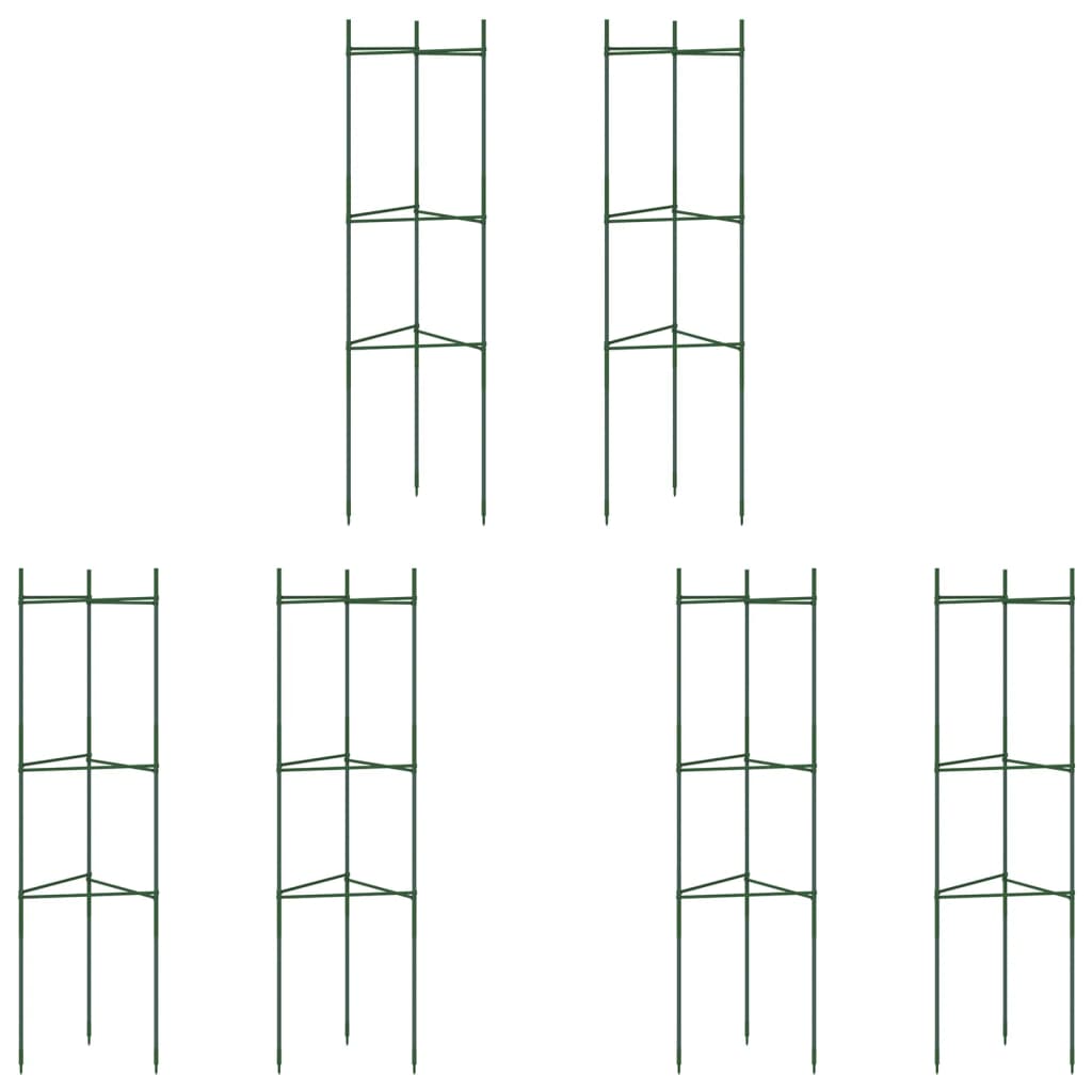 vidaXL Suport pentru roșii, 6 buc., 116 cm, oțel și PP