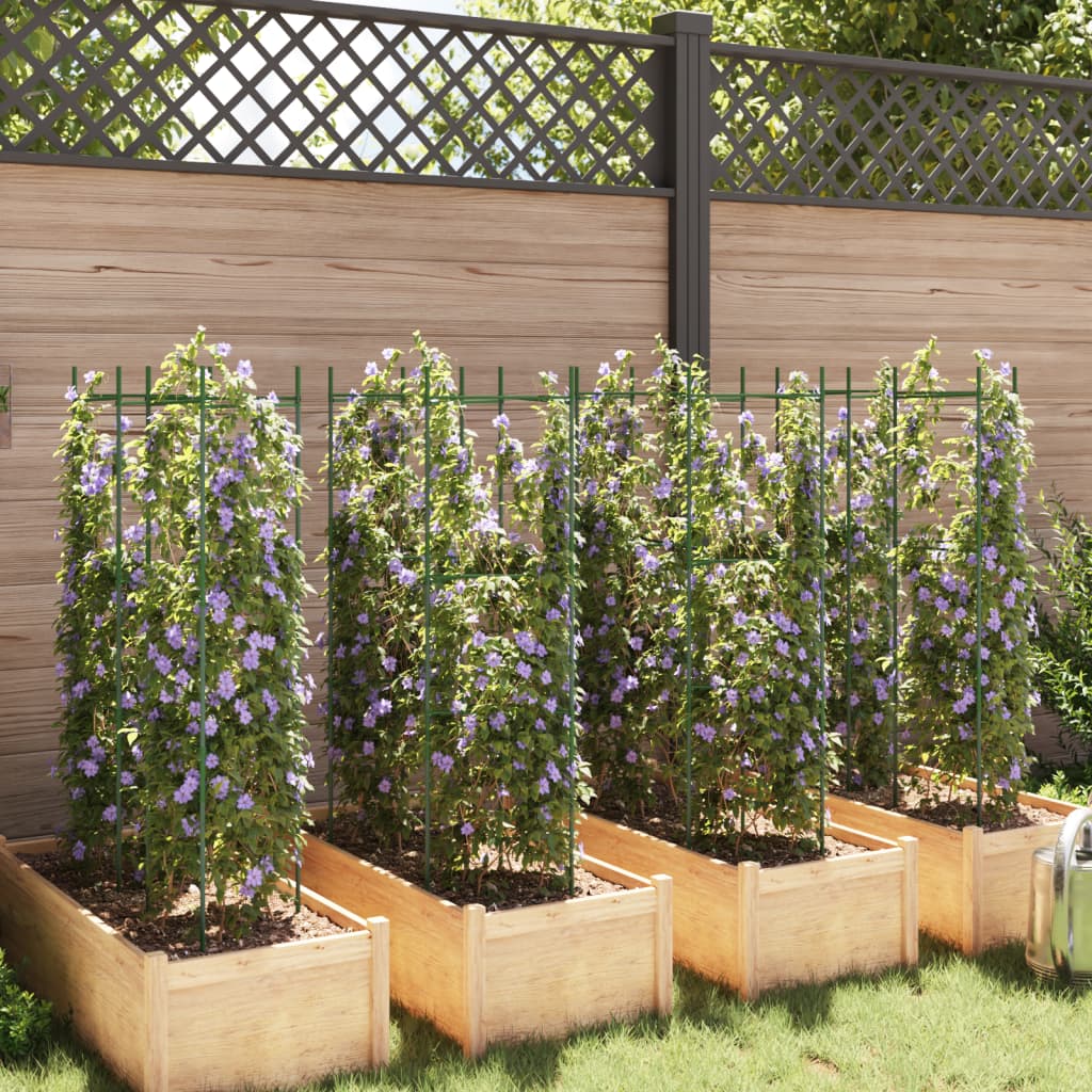 vidaXL Suport pentru roșii, 8 buc., 116 cm, oțel și PP