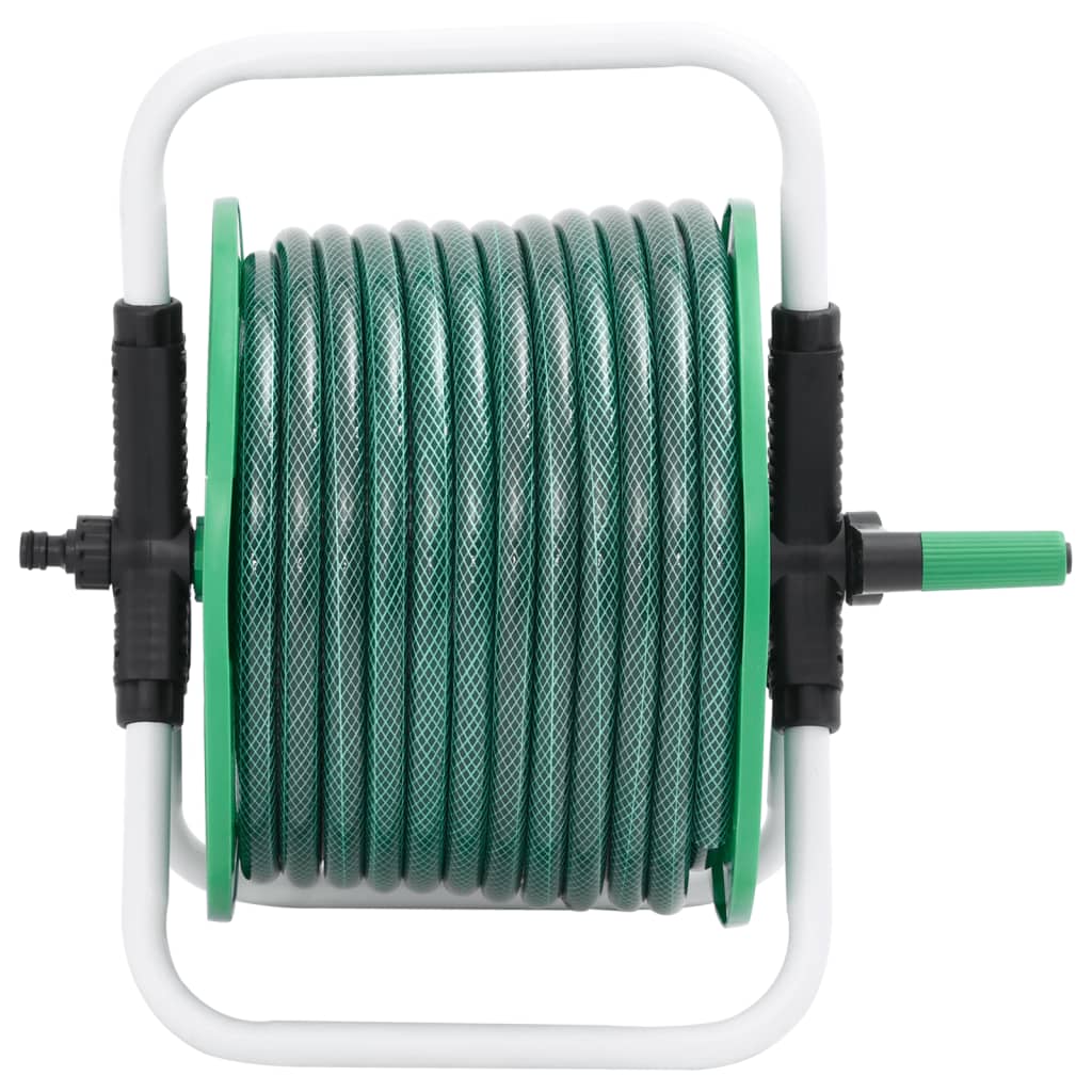 vidaXL Tambur pentru furtun autonom, verde, cu furtun PVC de 30 m vidaXL Tambur pentru furtun autonom, verde, cu furtun PVC de 30 m