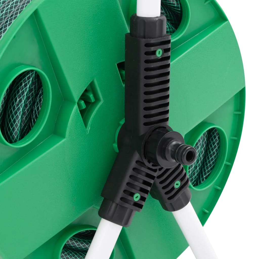 vidaXL Tambur pentru furtun autonom, verde, cu furtun PVC de 30 m vidaXL Tambur pentru furtun autonom, verde, cu furtun PVC de 30 m