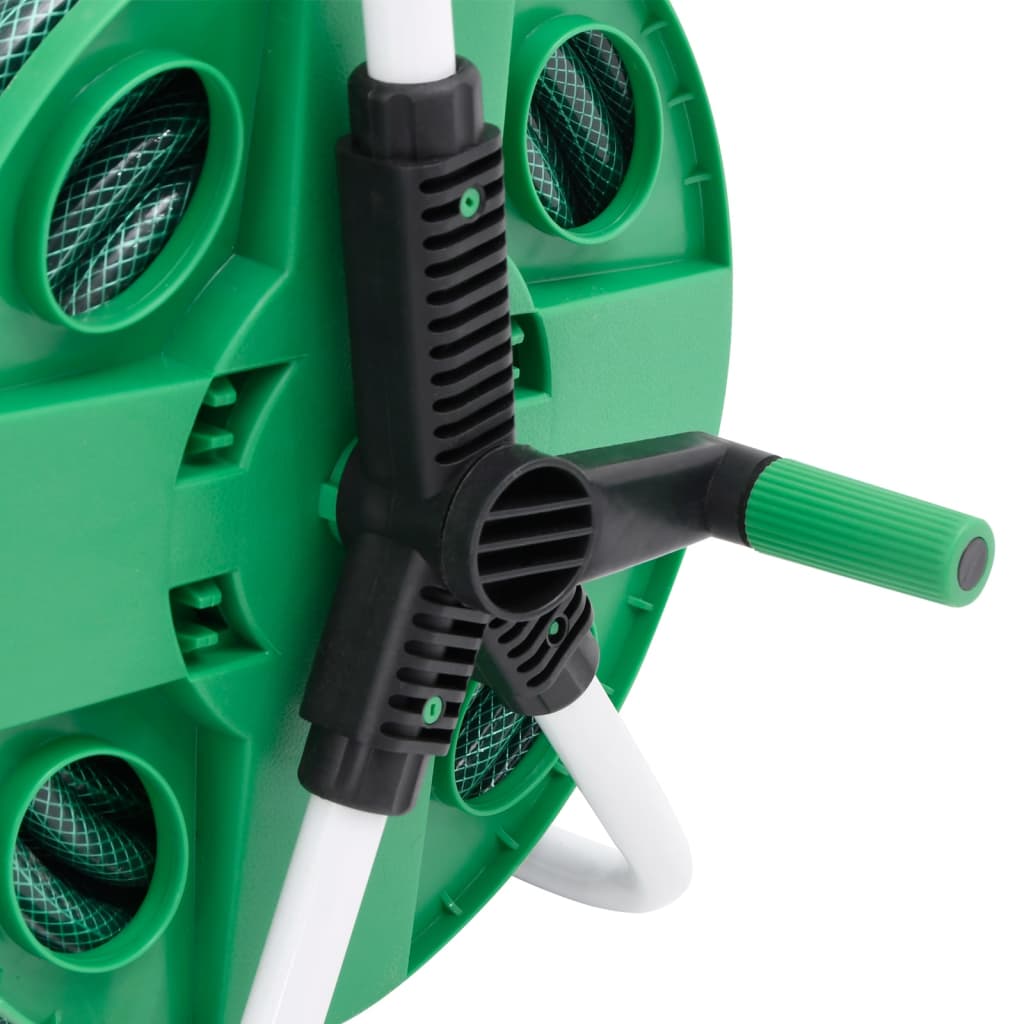 vidaXL Tambur pentru furtun autonom, verde, cu furtun PVC de 30 m vidaXL Tambur pentru furtun autonom, verde, cu furtun PVC de 30 m