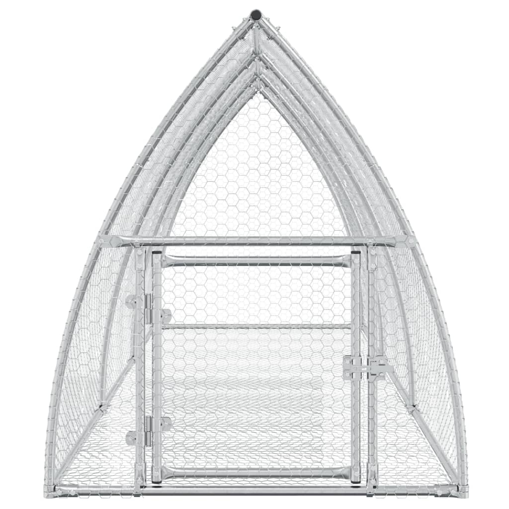 vidaXL Cușcă de iepuri, argintiu, 300x105x120 cm, oțel galvanizat