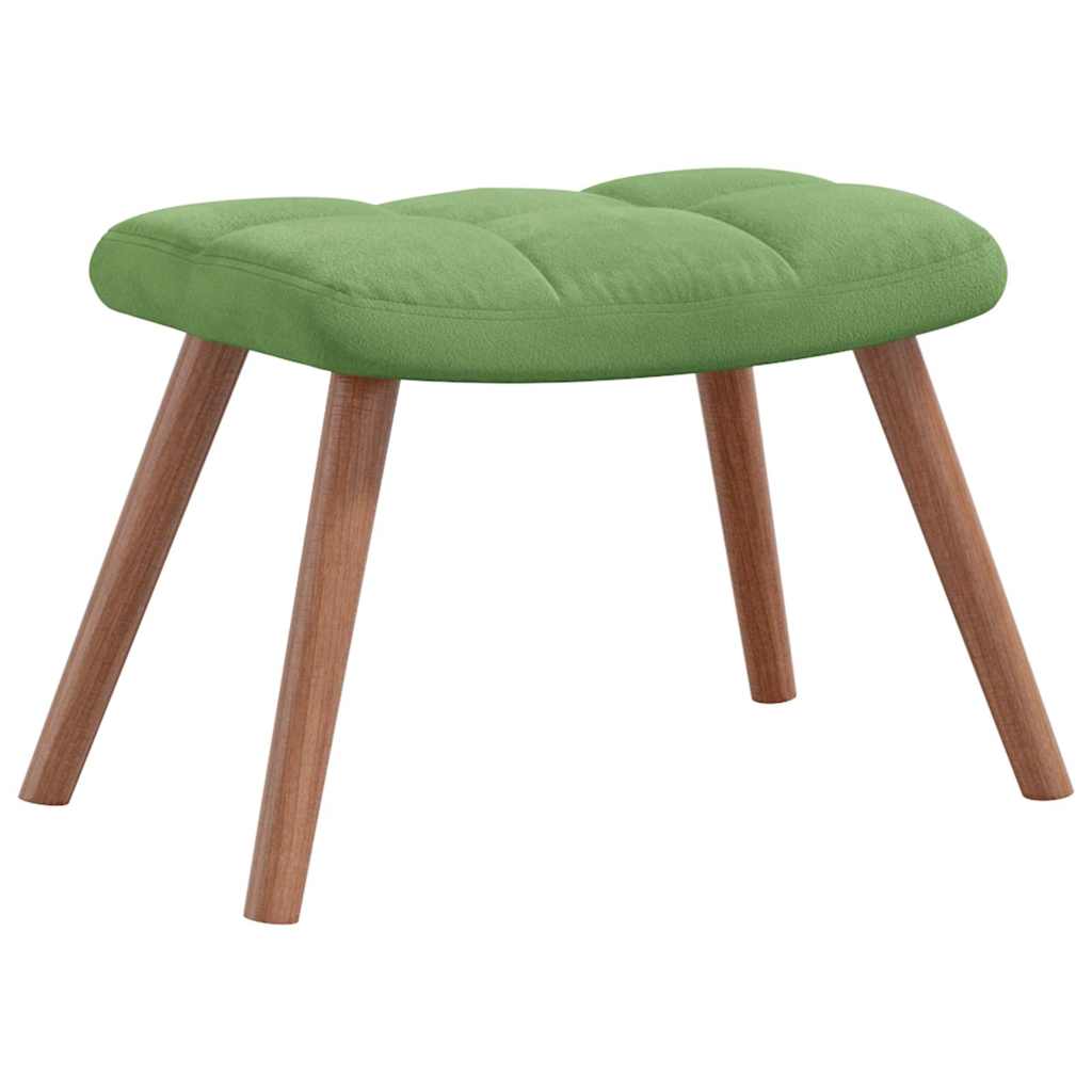 vidaXL Scaun balansoar cu taburet, verde deschis, catifea vidaXL Scaun balansoar cu taburet, verde deschis, catifea