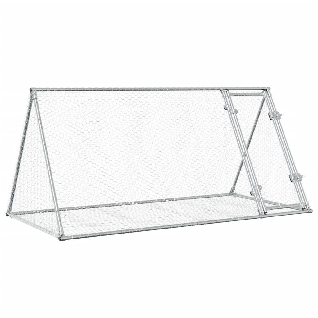 vidaXL Cușcă de iepuri, argintiu, 200x105x91 cm, oțel galvanizat vidaXL Cușcă de iepuri, argintiu, 200x105x91 cm, oțel galvanizat