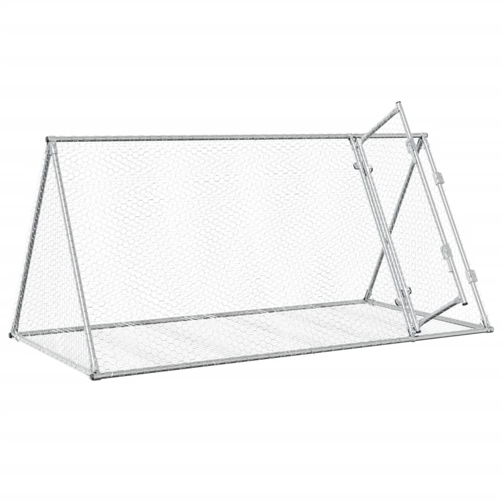 vidaXL Cușcă de iepuri, argintiu, 200x105x91 cm, oțel galvanizat vidaXL Cușcă de iepuri, argintiu, 200x105x91 cm, oțel galvanizat