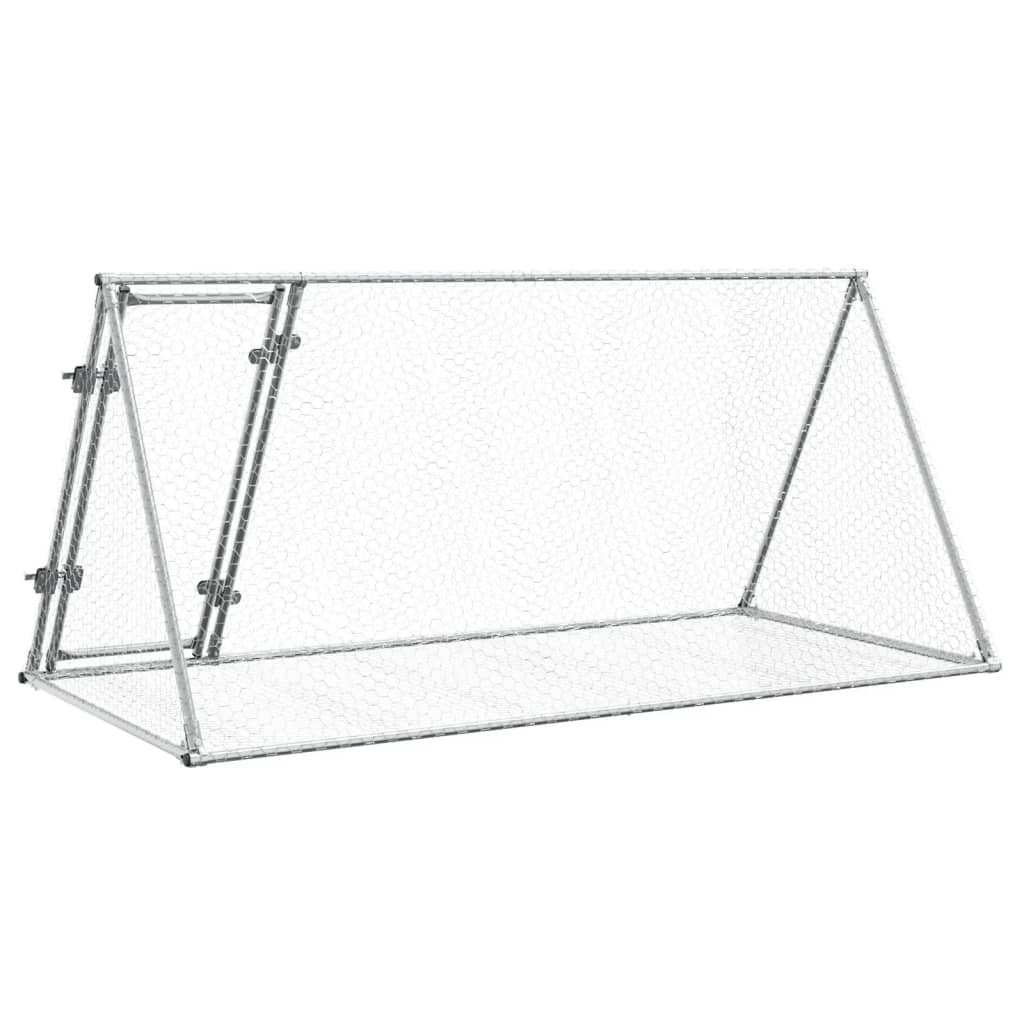 vidaXL Cușcă de iepuri, argintiu, 200x105x91 cm, oțel galvanizat vidaXL Cușcă de iepuri, argintiu, 200x105x91 cm, oțel galvanizat