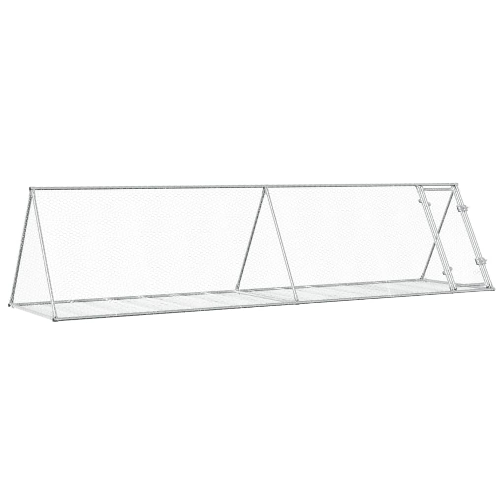 vidaXL Cușcă de iepuri, argintiu, 400x105x91 cm, oțel galvanizat vidaXL Cușcă de iepuri, argintiu, 400x105x91 cm, oțel galvanizat