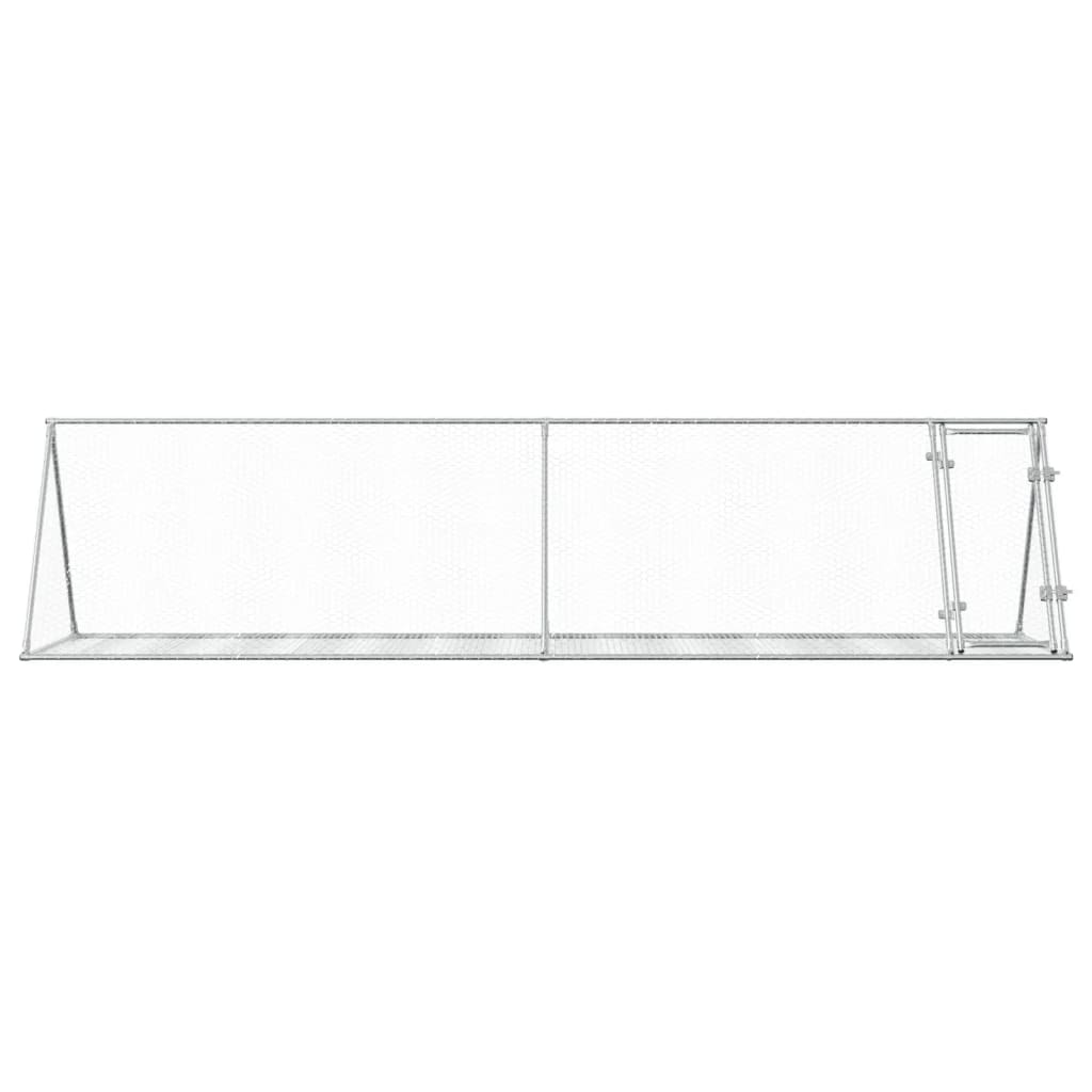 vidaXL Cușcă de iepuri, argintiu, 400x105x91 cm, oțel galvanizat vidaXL Cușcă de iepuri, argintiu, 400x105x91 cm, oțel galvanizat