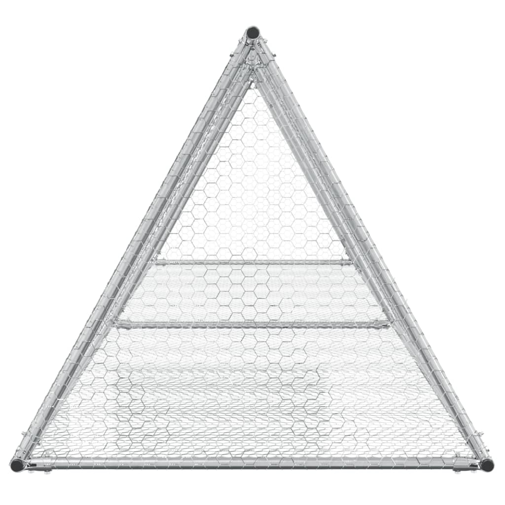 vidaXL Cușcă de iepuri, argintiu, 400x105x91 cm, oțel galvanizat vidaXL Cușcă de iepuri, argintiu, 400x105x91 cm, oțel galvanizat