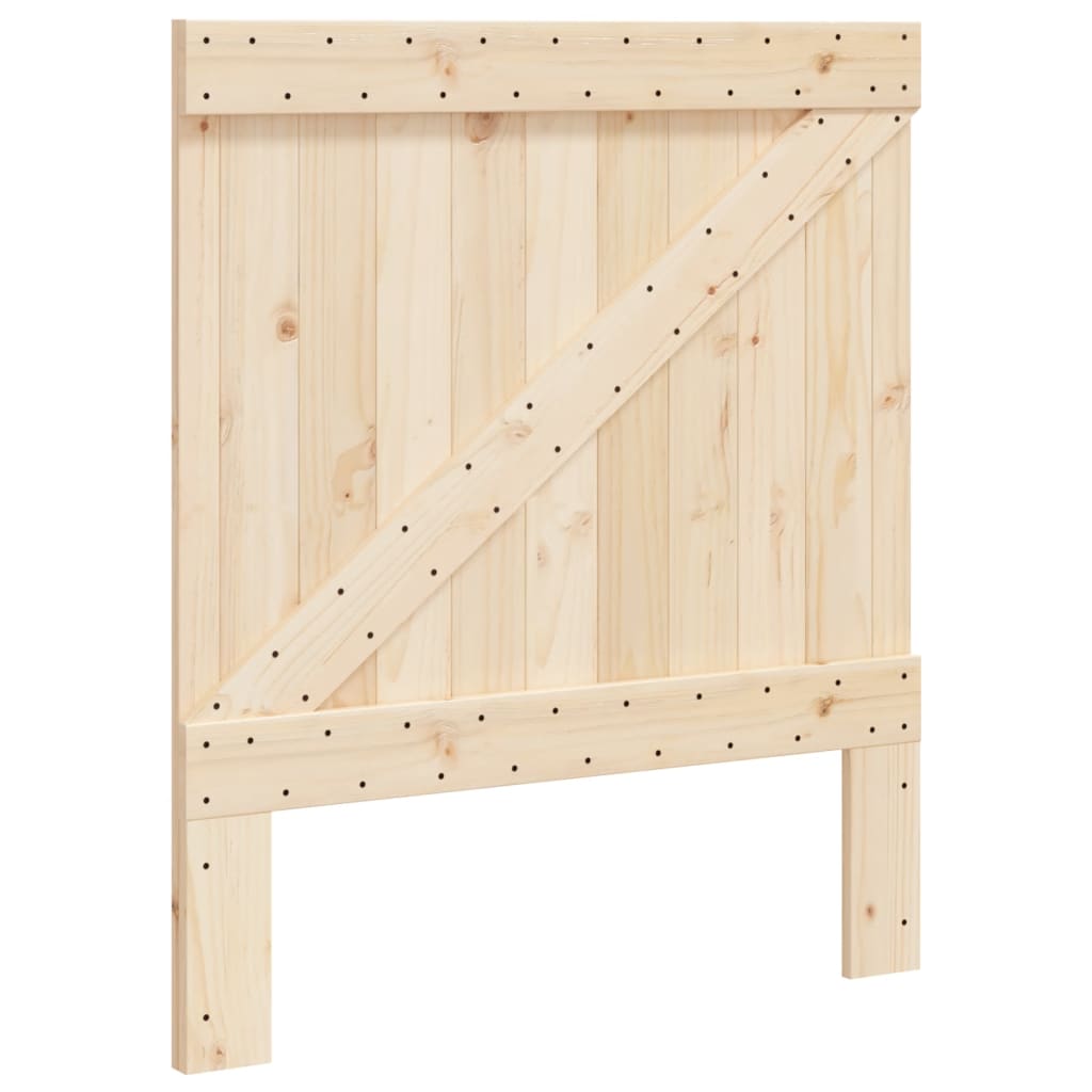 vidaXL Cadru de pat cu tăblie, gri, 90x200 cm, lemn masiv de pin vidaXL Cadru de pat cu tăblie, gri, 90x200 cm, lemn masiv de pin