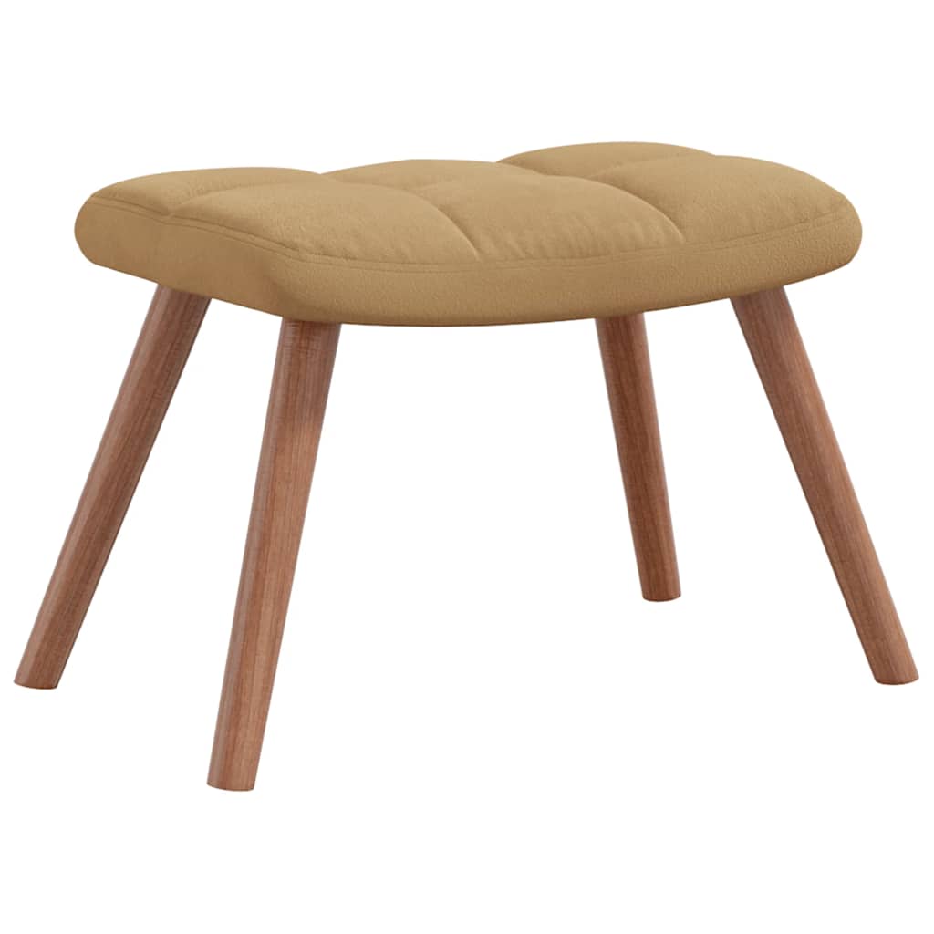 vidaXL Scaun balansoar cu taburet, maro, catifea vidaXL Scaun balansoar cu taburet, maro, catifea