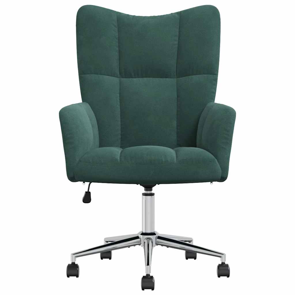 vidaXL Scaun de relaxare, verde închis, catifea vidaXL Scaun de relaxare, verde închis, catifea