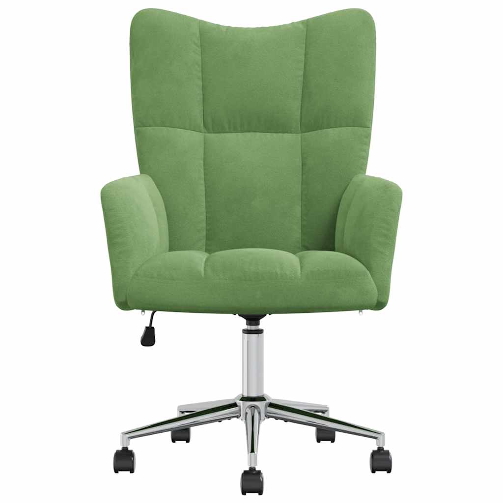 vidaXL Scaun de relaxare, verde deschis, catifea vidaXL Scaun de relaxare, verde deschis, catifea