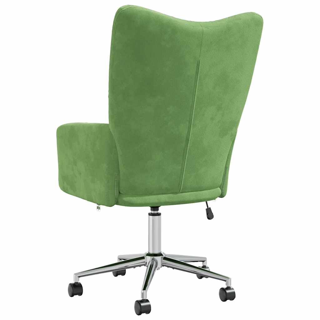 vidaXL Scaun de relaxare, verde deschis, catifea vidaXL Scaun de relaxare, verde deschis, catifea