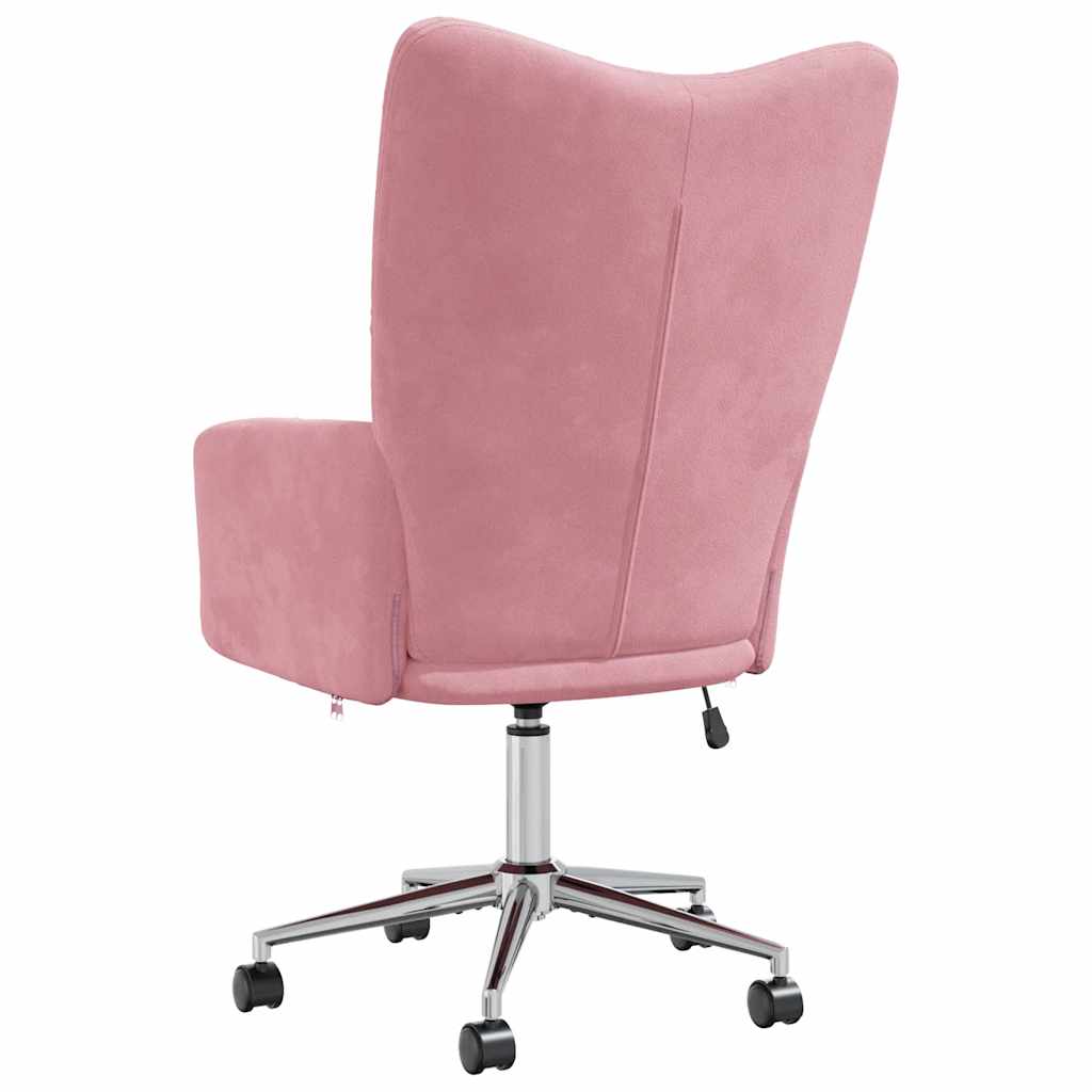 vidaXL Scaun de relaxare, roz, catifea