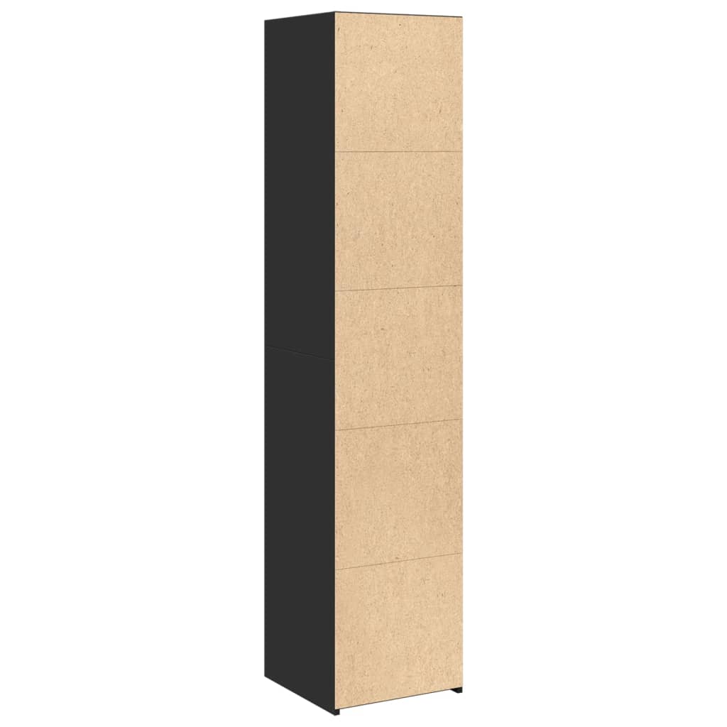 vidaXL Dulap înalt, negru, 40x41x185 cm, lemn prelucrat