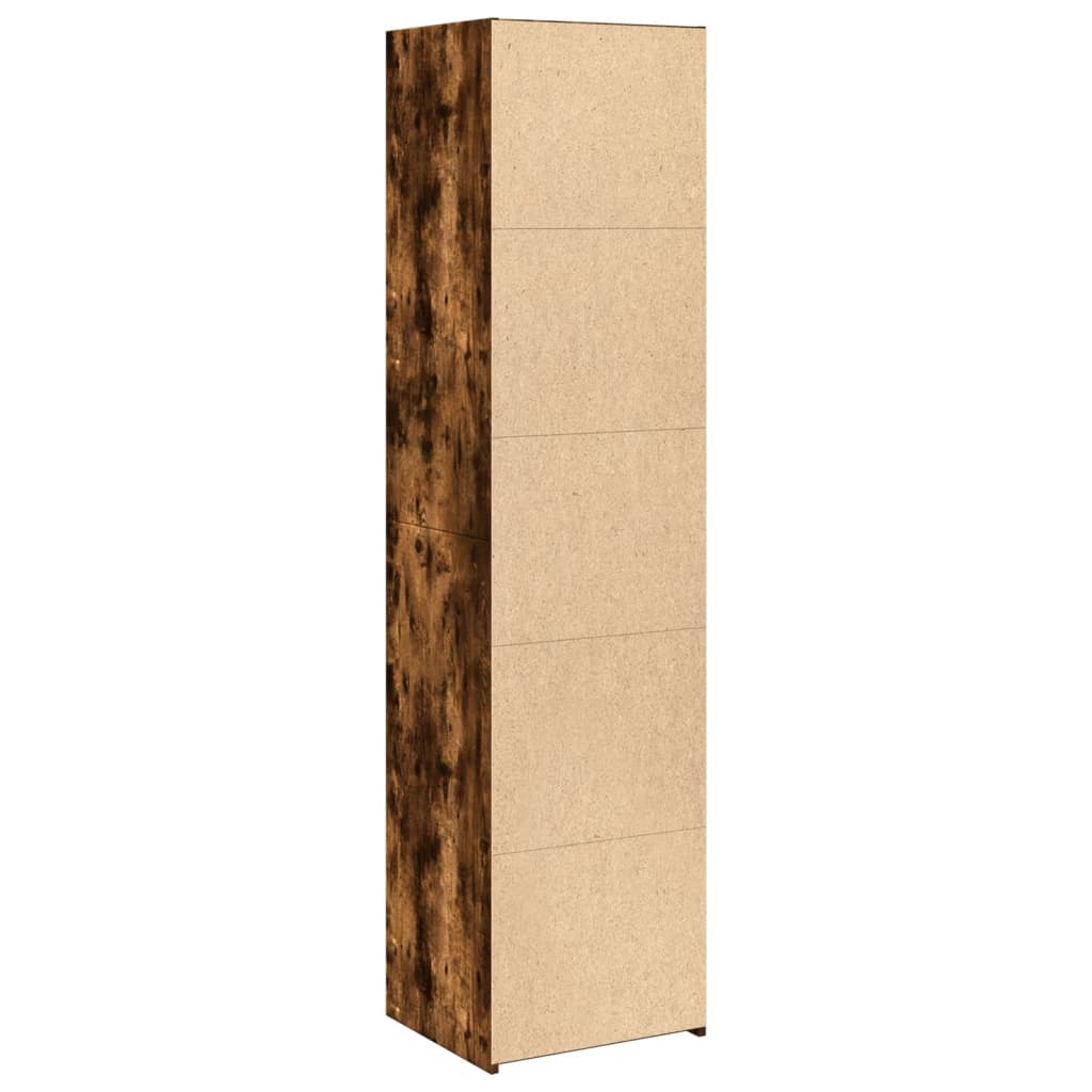 vidaXL Dulap înalt, stejar fumuriu, 45x41x185 cm, lemn prelucrat