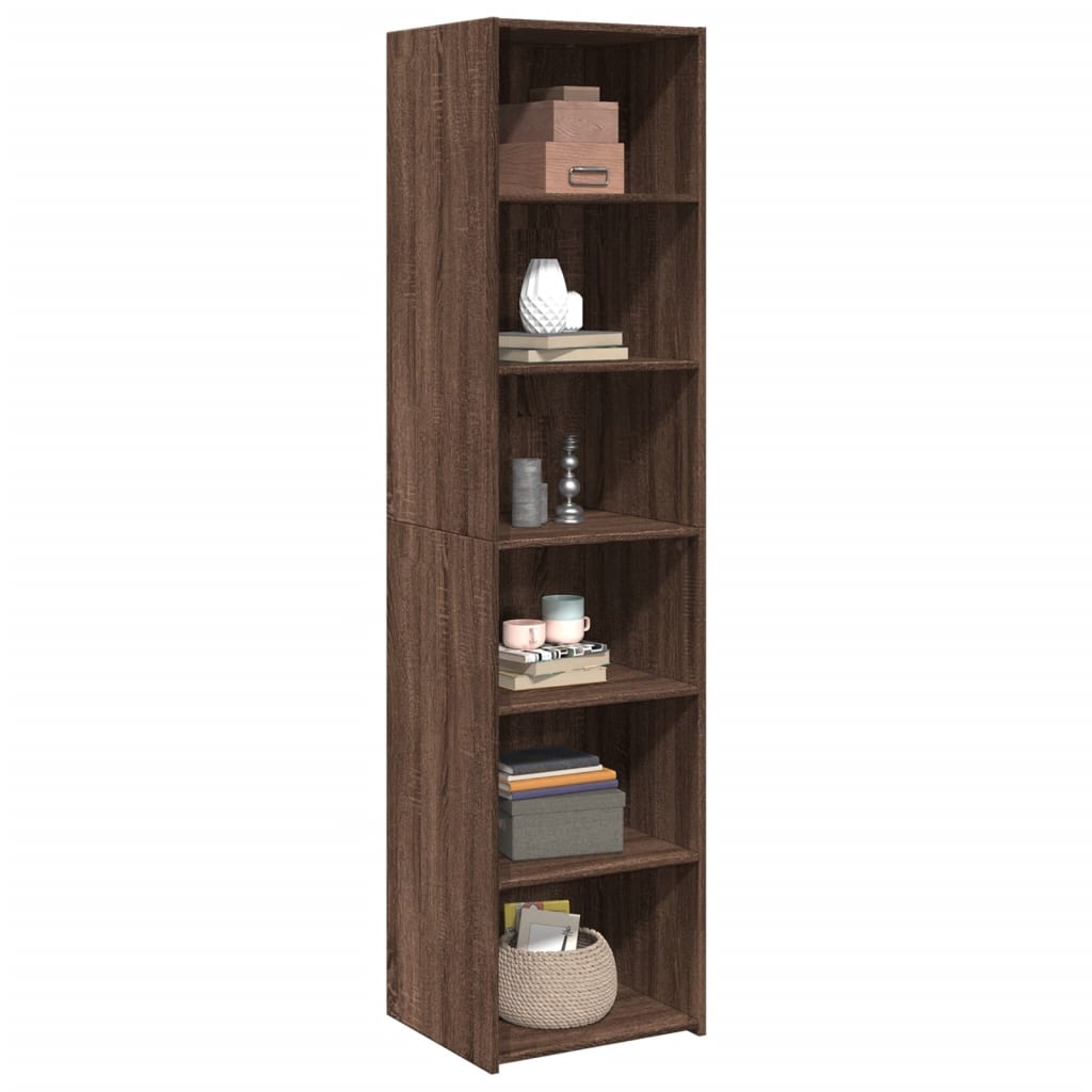 vidaXL Dulap înalt, stejar maro, 45x41x185 cm, lemn prelucrat vidaXL Dulap înalt, stejar maro, 45x41x185 cm, lemn prelucrat