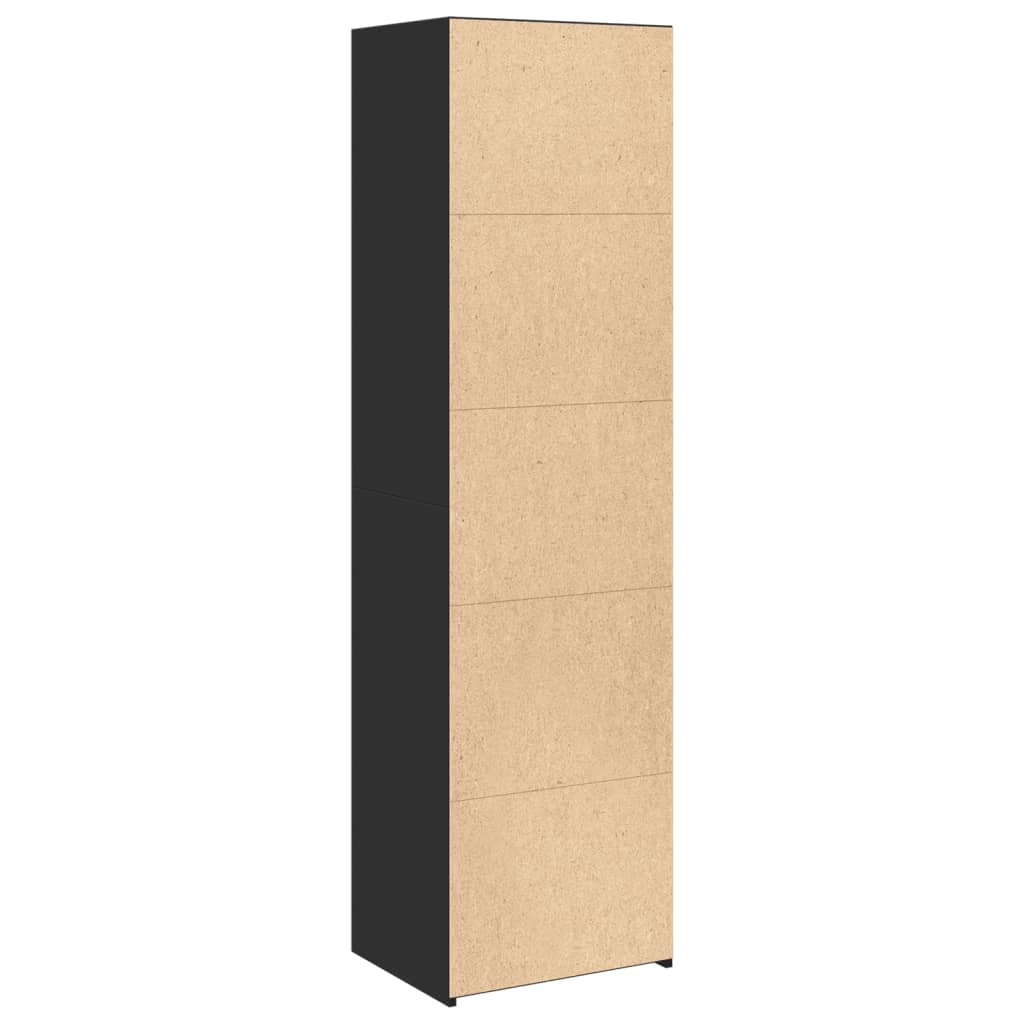 vidaXL Dulap înalt, negru, 50x41x185 cm, lemn prelucrat