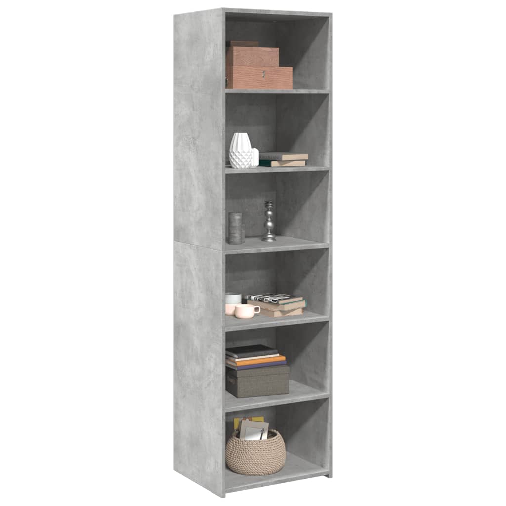 vidaXL Dulap înalt, gri beton, 50x41x185 cm, lemn prelucrat