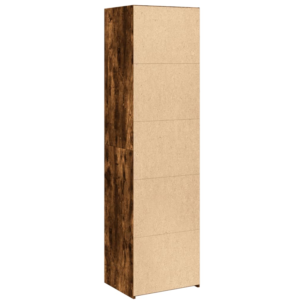 vidaXL Dulap înalt, stejar fumuriu, 50x41x185 cm, lemn prelucrat