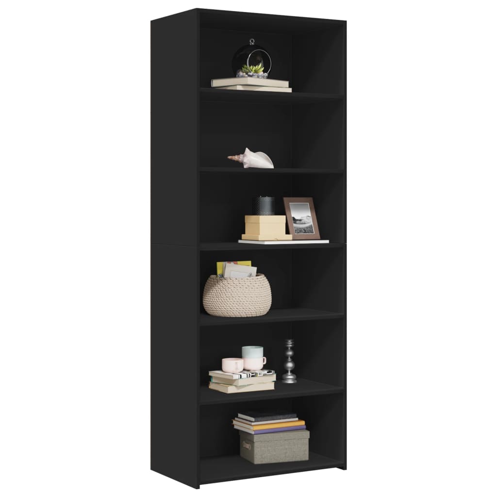 vidaXL Dulap înalt, negru, 70x41x185 cm, lemn prelucrat