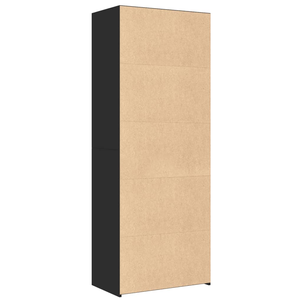 vidaXL Dulap înalt, negru, 70x41x185 cm, lemn prelucrat