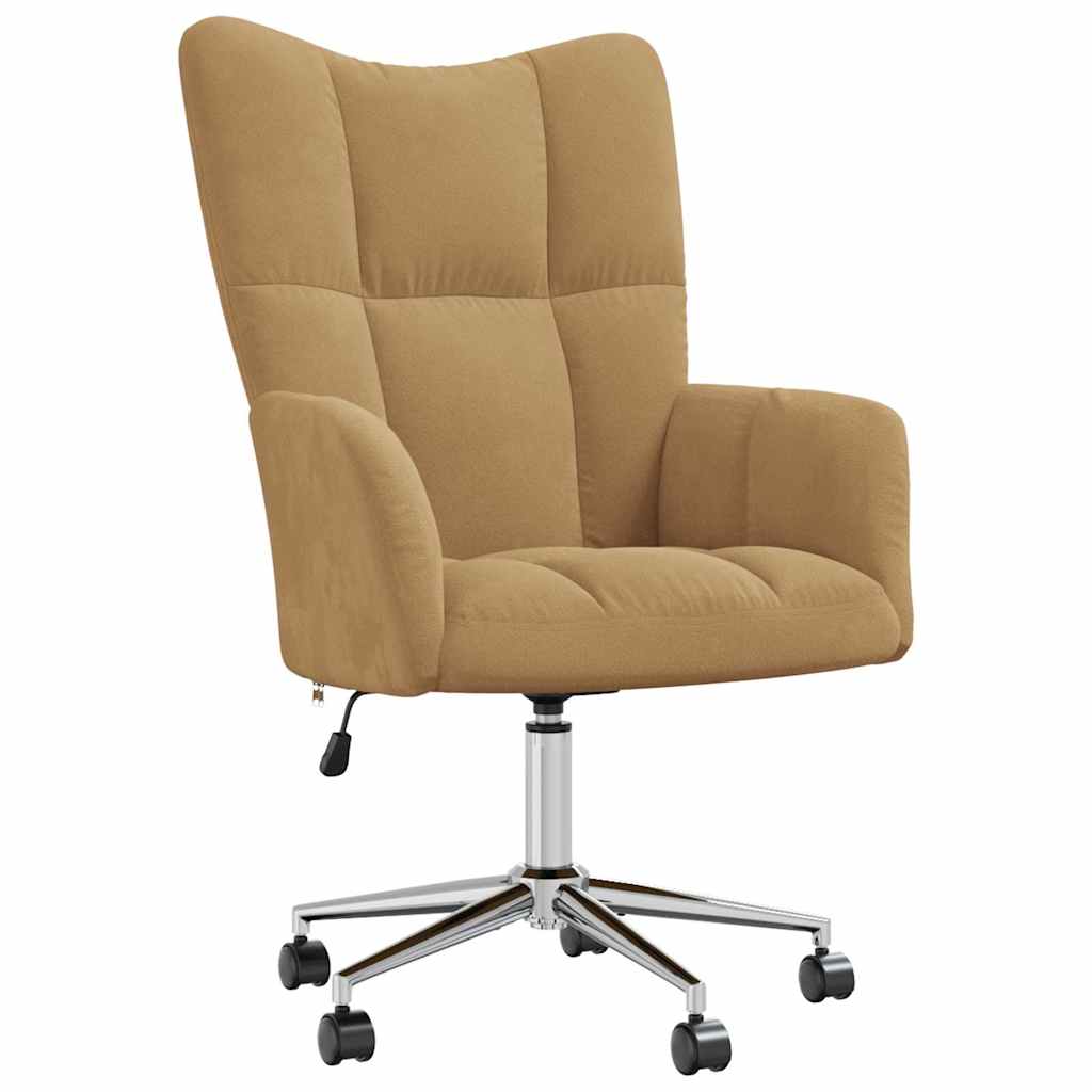 vidaXL Scaun de relaxare, maro, catifea vidaXL Scaun de relaxare, maro, catifea
