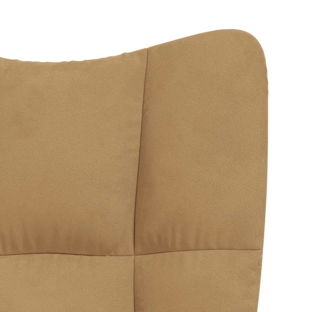 vidaXL Scaun de relaxare, maro, catifea vidaXL Scaun de relaxare, maro, catifea