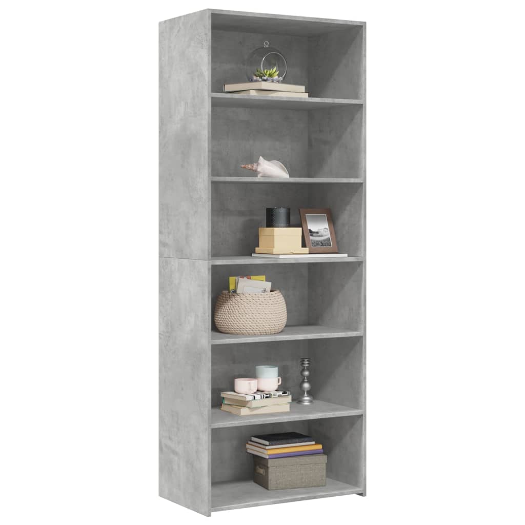 vidaXL Dulap înalt, gri beton, 70x41x185 cm, lemn prelucrat