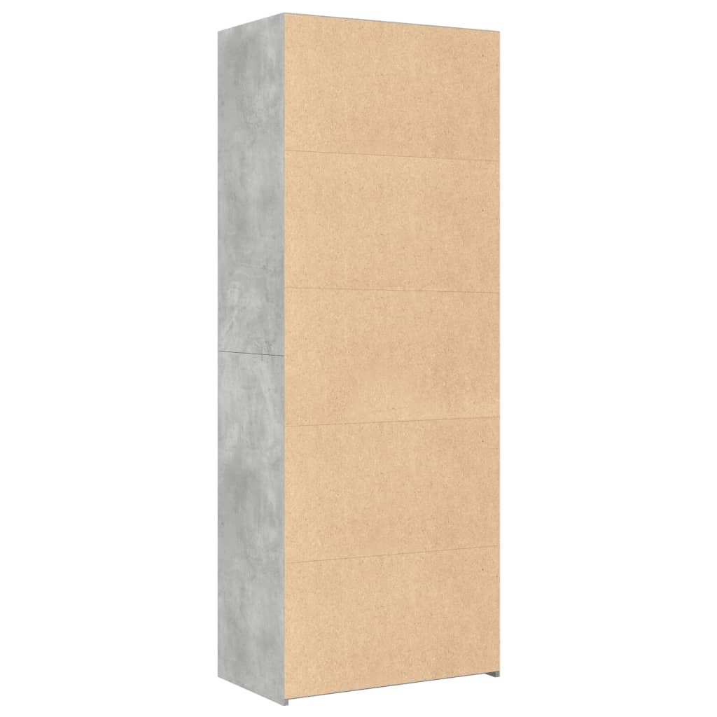 vidaXL Dulap înalt, gri beton, 70x41x185 cm, lemn prelucrat