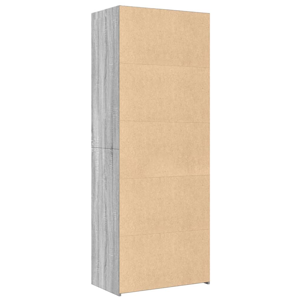 vidaXL Dulap înalt, sonoma gri, 70x41x185 cm, lemn prelucrat
