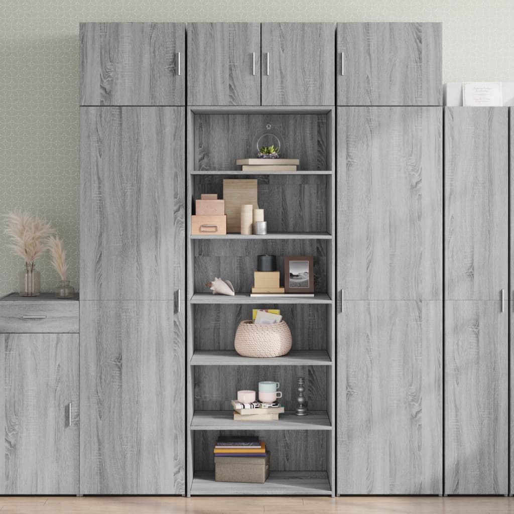 vidaXL Dulap înalt, sonoma gri, 70x41x185 cm, lemn prelucrat