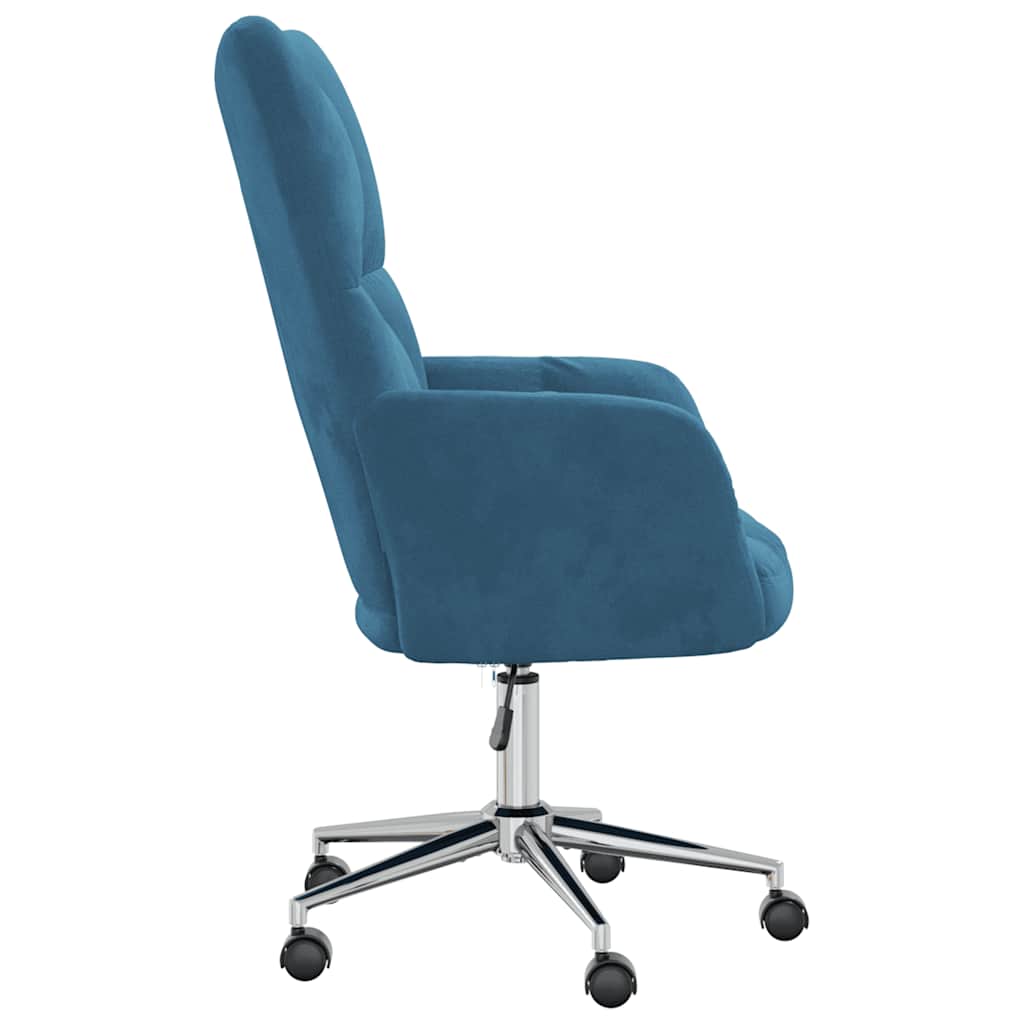 vidaXL Scaun de relaxare, albastru, catifea