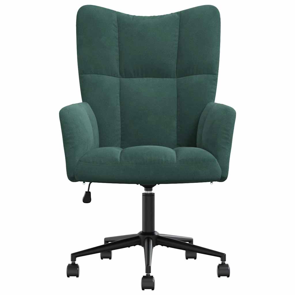 vidaXL Scaun de relaxare, verde închis, catifea