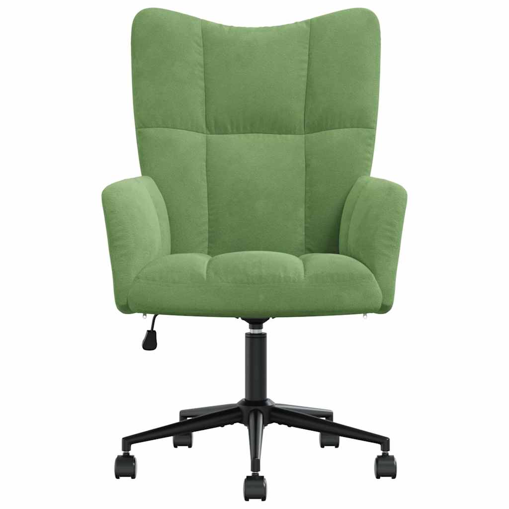 vidaXL Scaun de relaxare, verde deschis, catifea vidaXL Scaun de relaxare, verde deschis, catifea