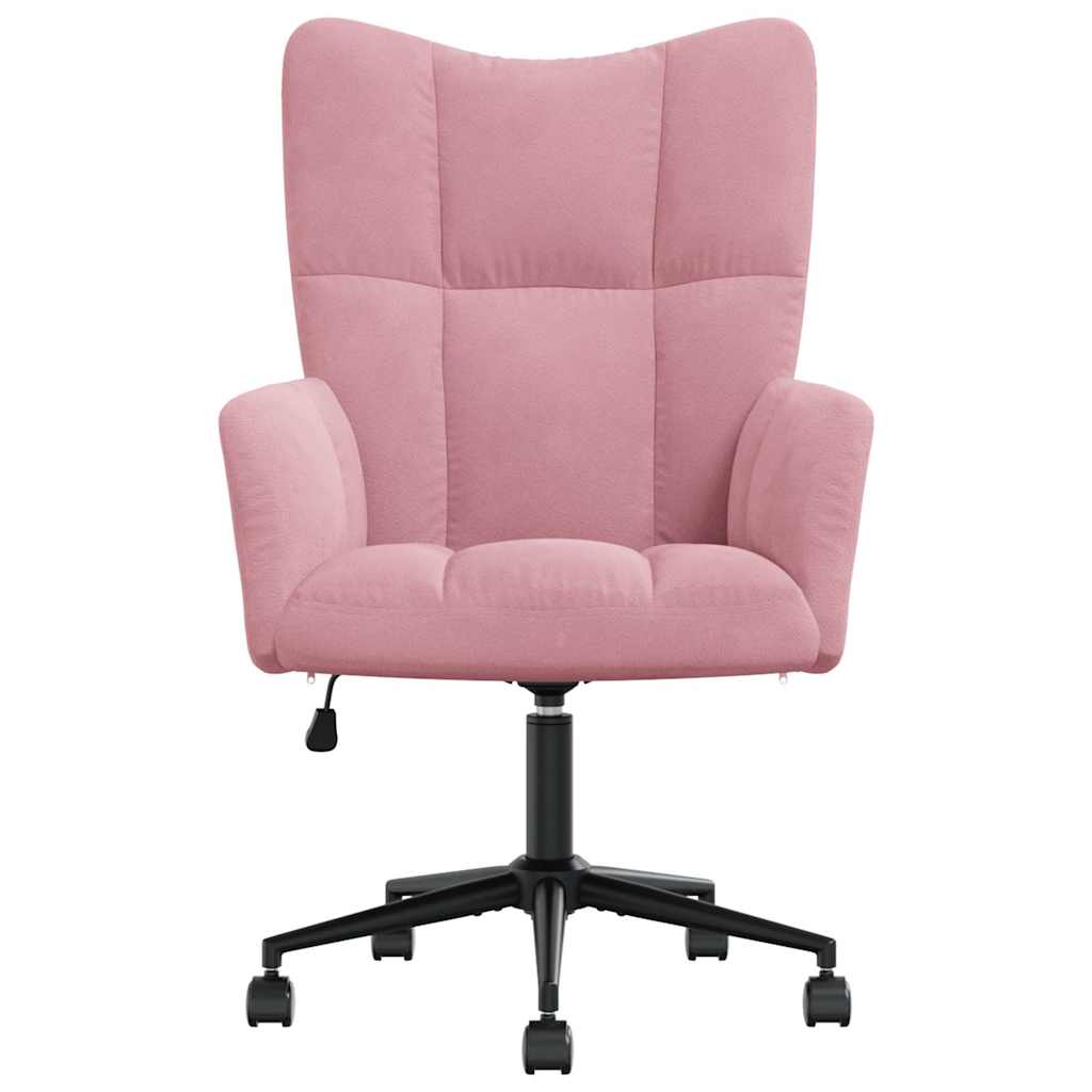 vidaXL Scaun de relaxare, roz, catifea vidaXL Scaun de relaxare, roz, catifea