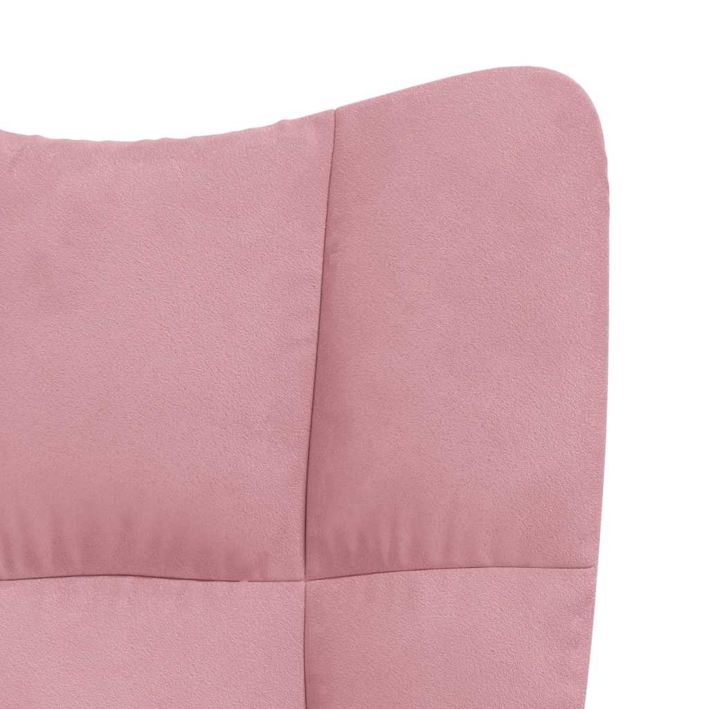 vidaXL Scaun de relaxare, roz, catifea vidaXL Scaun de relaxare, roz, catifea