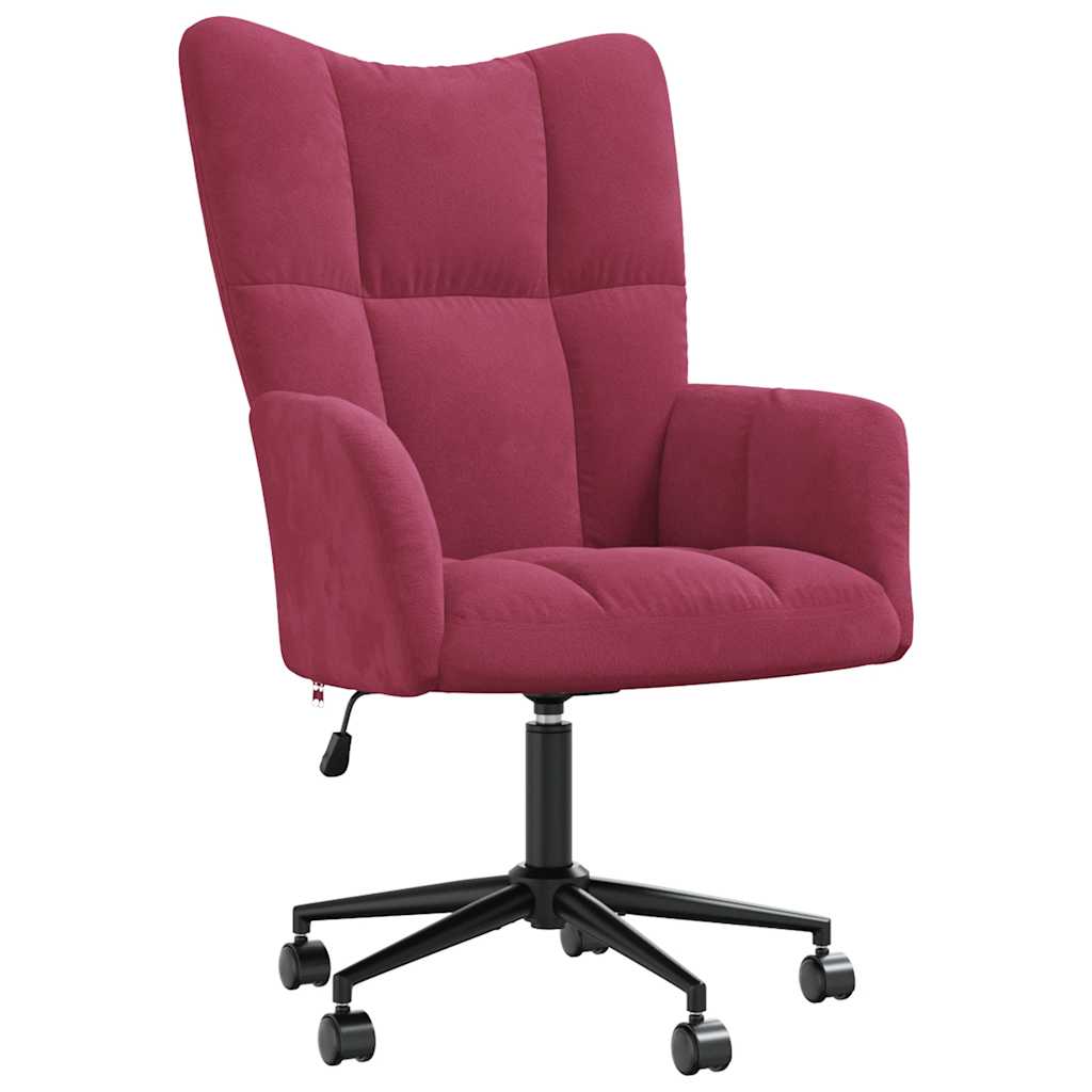 vidaXL Scaun de relaxare, roșu vin, catifea vidaXL Scaun de relaxare, roșu vin, catifea