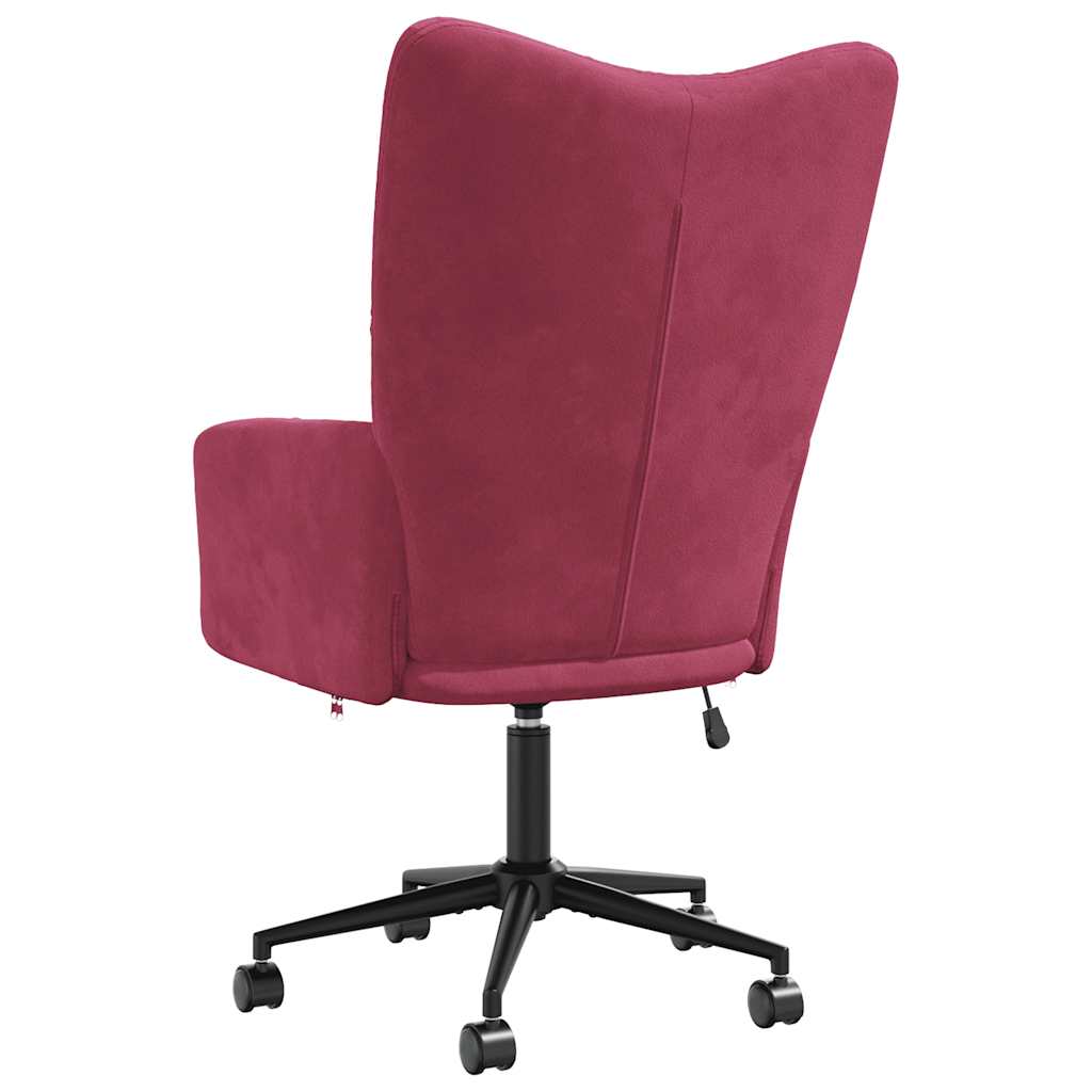 vidaXL Scaun de relaxare, roșu vin, catifea vidaXL Scaun de relaxare, roșu vin, catifea