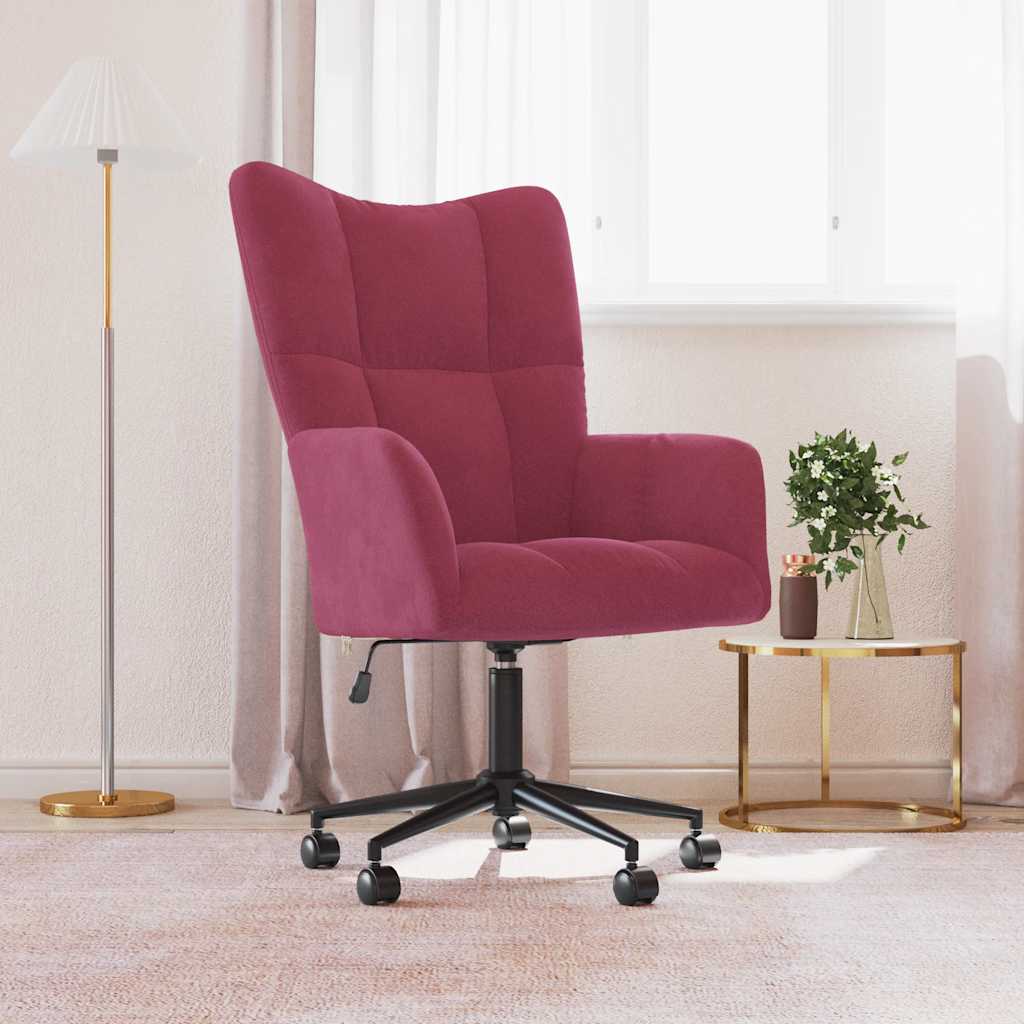 vidaXL Scaun de relaxare, roșu vin, catifea vidaXL Scaun de relaxare, roșu vin, catifea