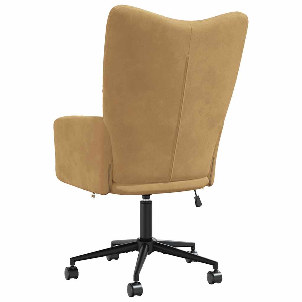 vidaXL Scaun de relaxare, maro, catifea