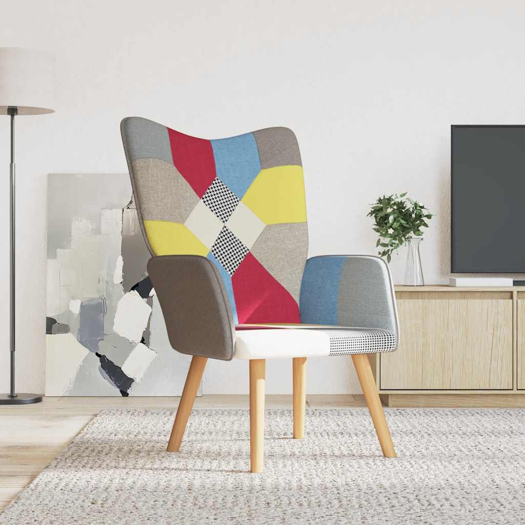 vidaXL Scaun de relaxare, material textil, petice