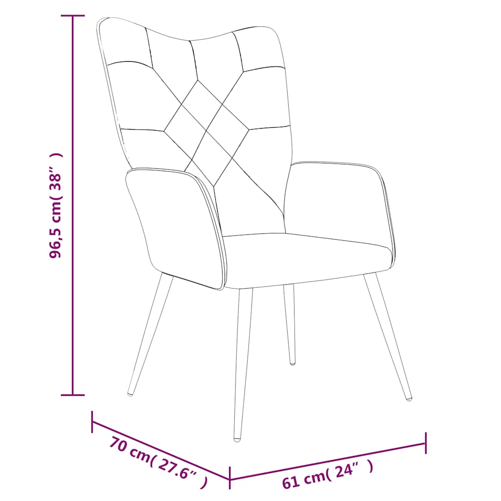 vidaXL Scaun de relaxare, textil, petice vidaXL Scaun de relaxare, textil, petice
