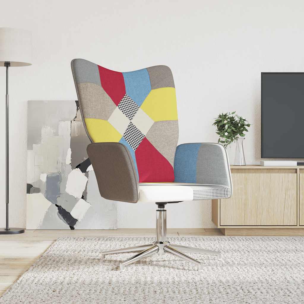 vidaXL Scaun de relaxare, textil, petice