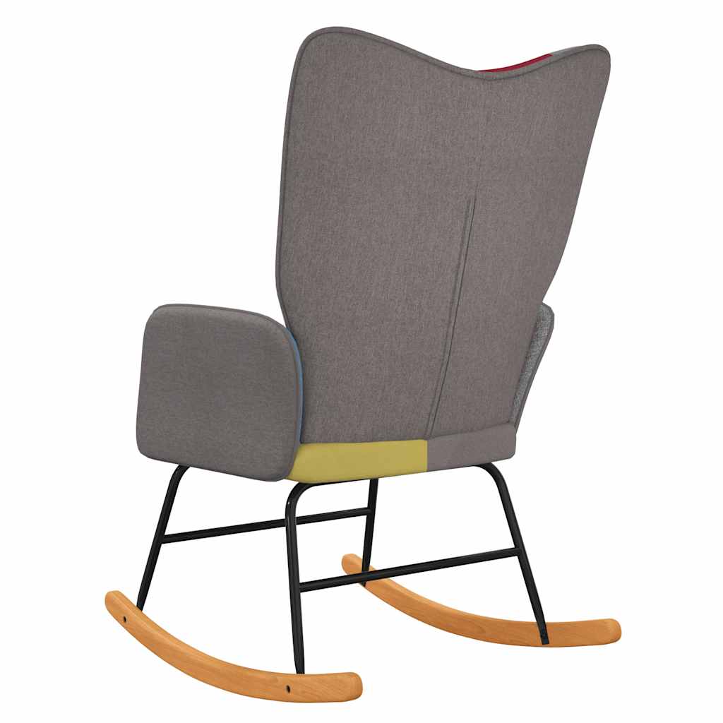 vidaXL Scaun balansoar, mozaic, material textil