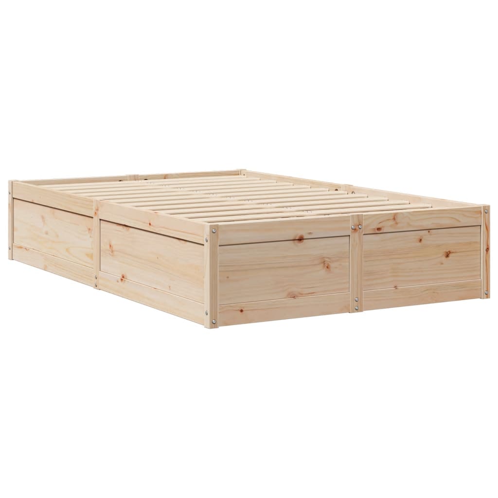 vidaXL Pat cu saltea, 120x200 cm, lemn masiv pin vidaXL Pat cu saltea, 120x200 cm, lemn masiv pin