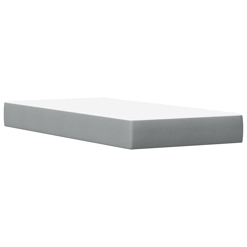 vidaXL Pat cu saltea, alb, 90x200 cm, lemn masiv pin