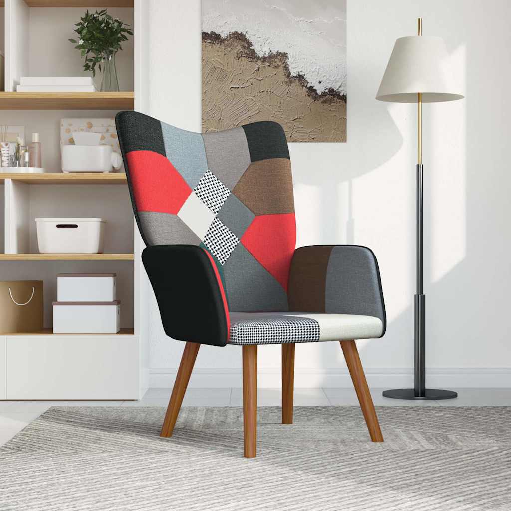 vidaXL Scaun de relaxare, material textil, petice