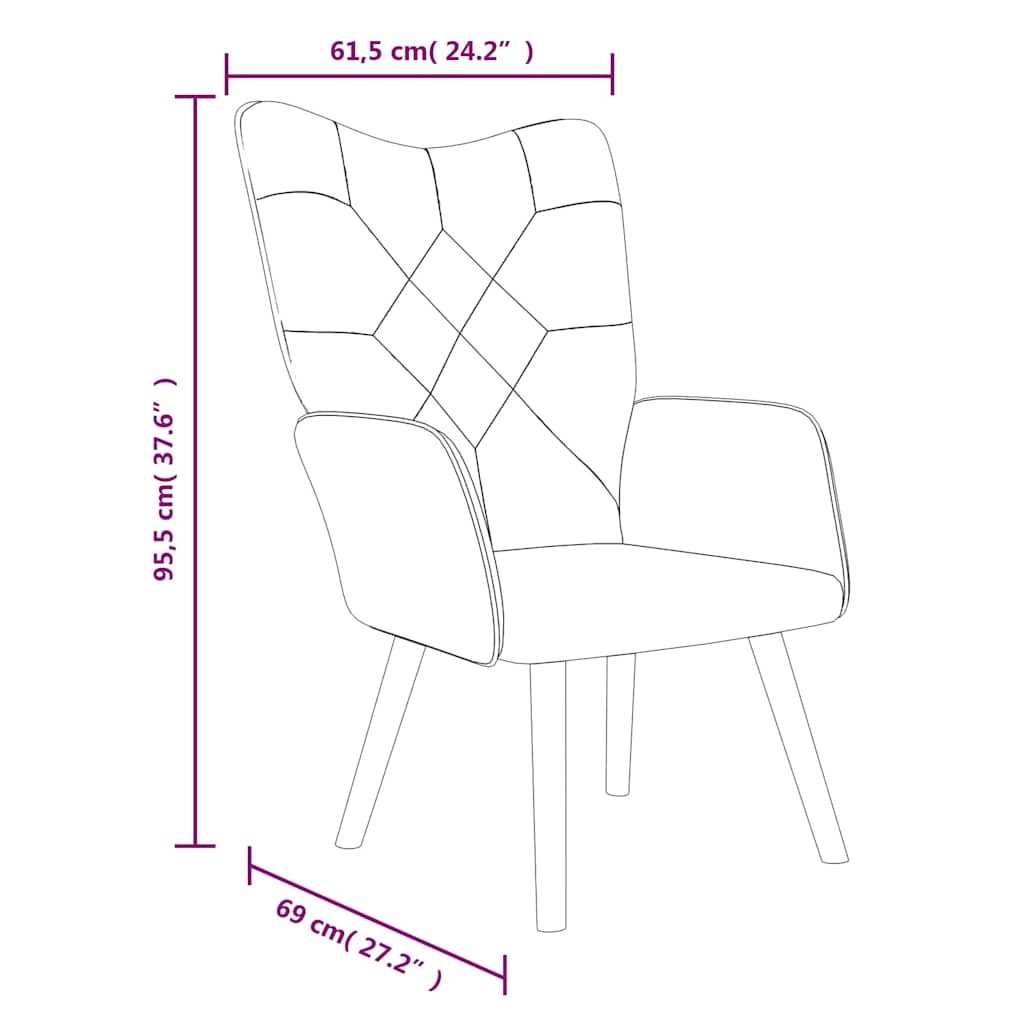 vidaXL Scaun de relaxare, material textil, petice